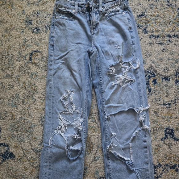 American Eagle Outfitters Dual-Tone Flare Jeans - Picture 7 of 8